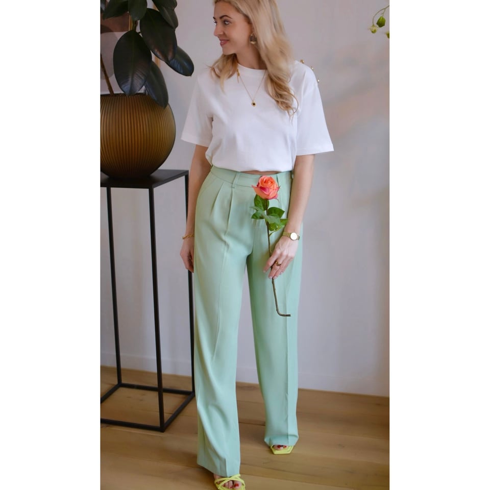 Light Green Paris Pantalon