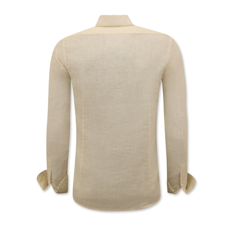 Linnen Overhemd Heren - Regular Fit - Casual Blanco - Beige