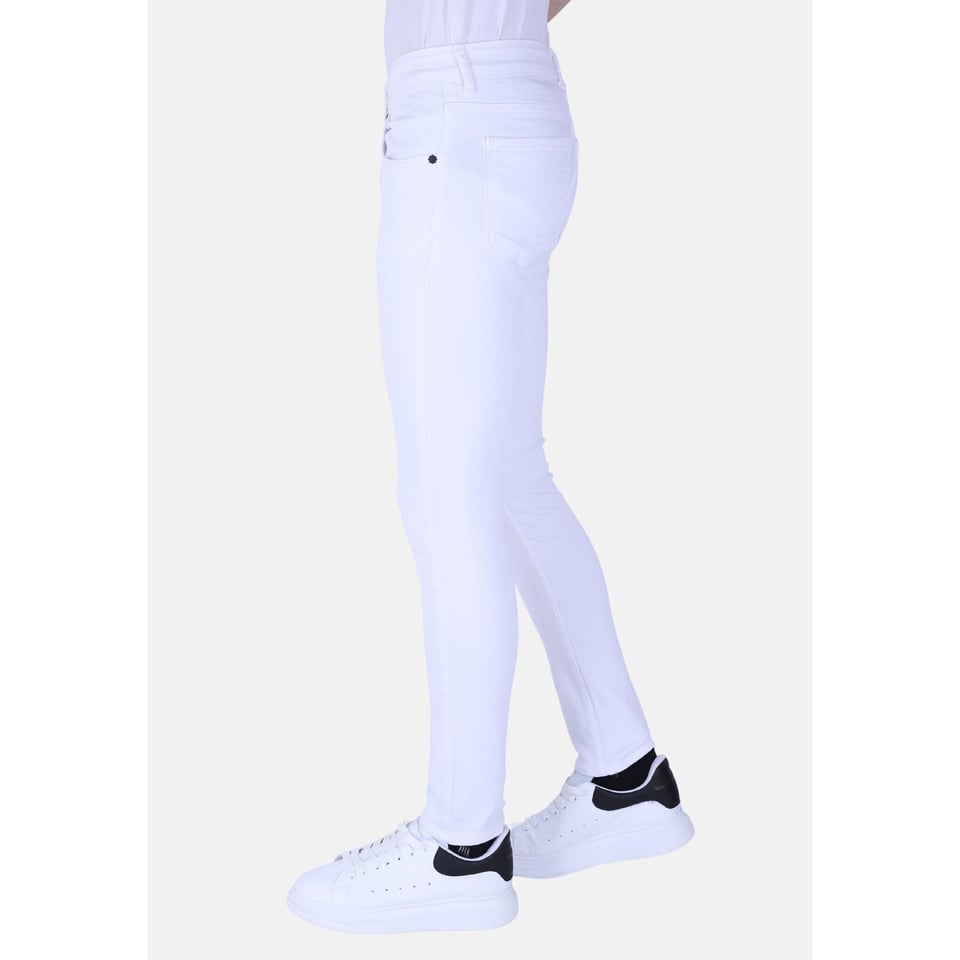 Nette Witte Heren Jeans Slim Fit Stretch -1089 - Wit