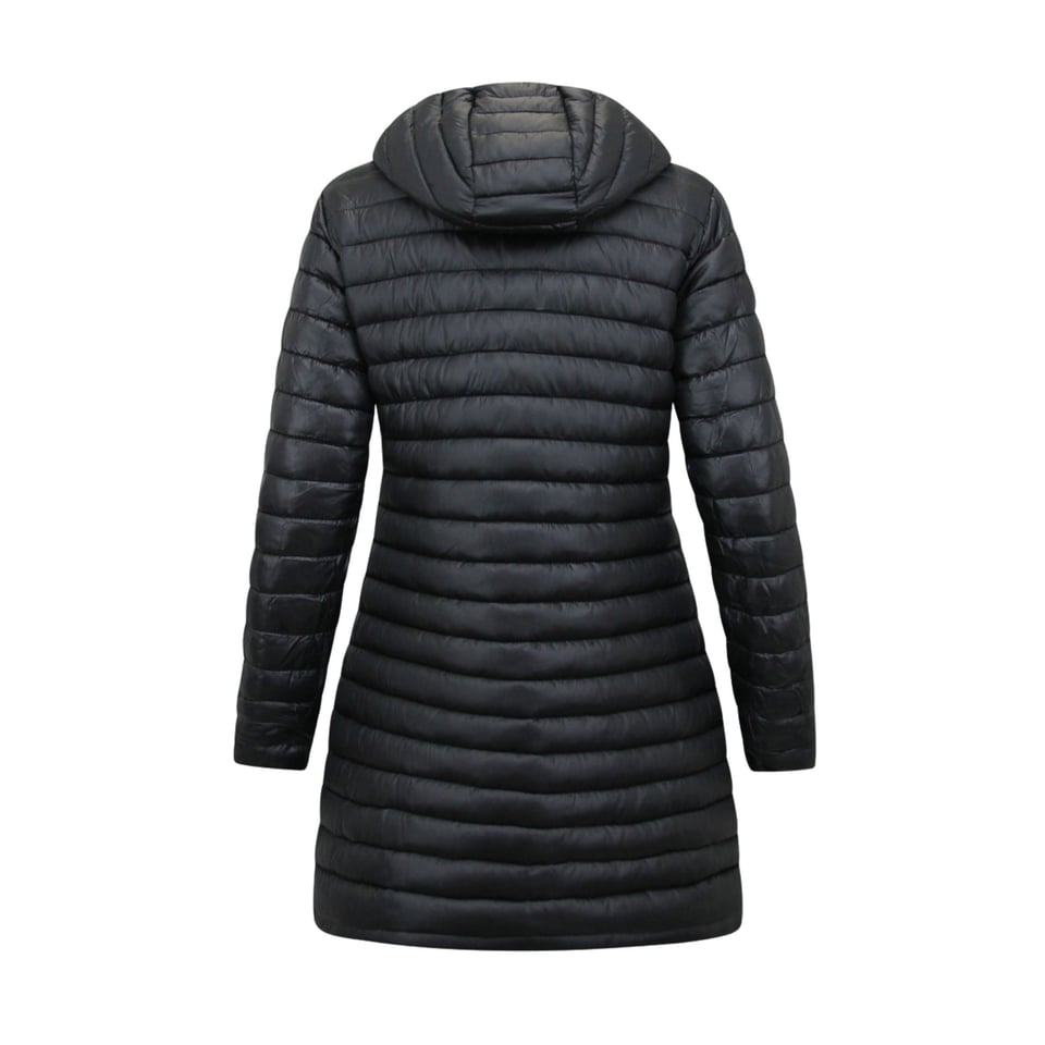 Dames Jas Slim Fit Double Face Parka - Zwart