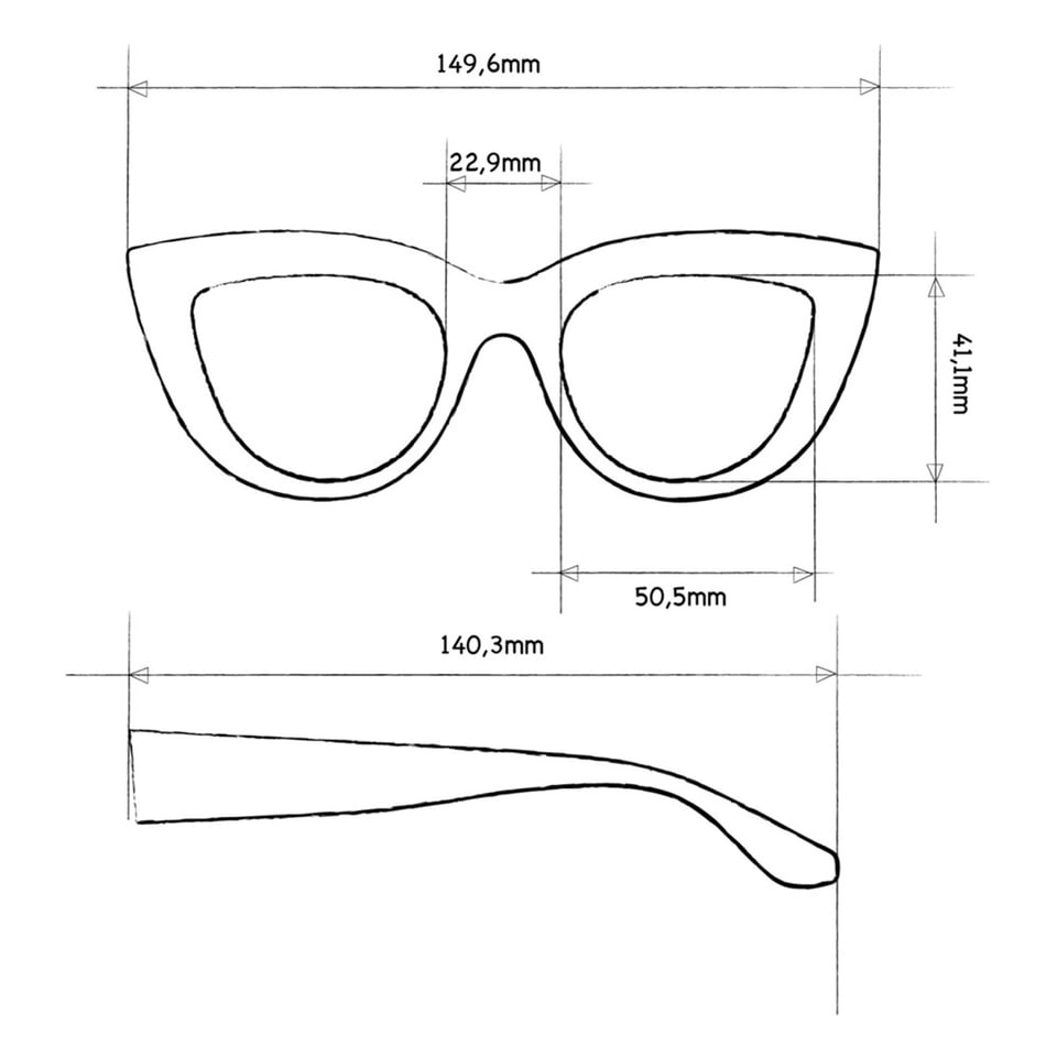 Zonnebril CLAUDIA Big Cat-Eye Classic Havana OK013-CH