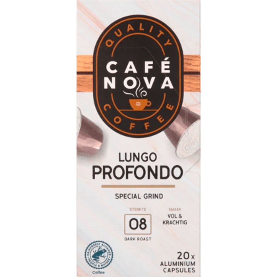 Café Nova Koffiecups Lungo Profundo Sterkte 8
