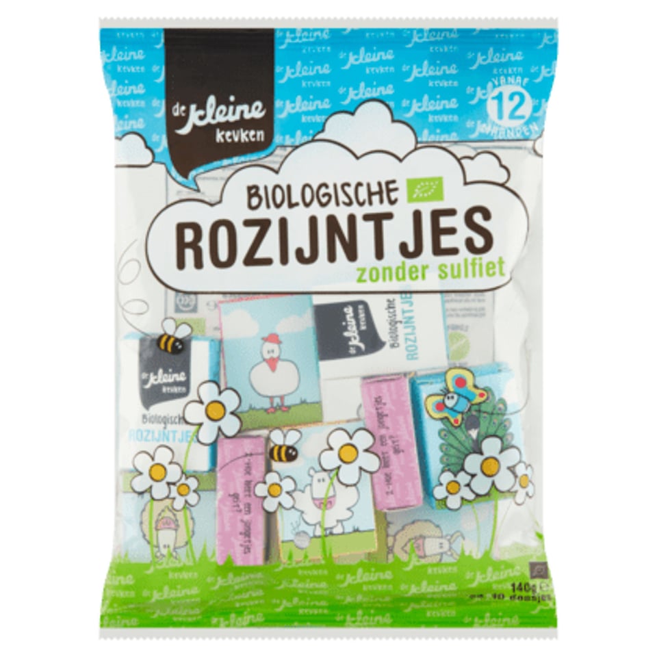 De Kleine Keuken 12+ Rozijnen Biologisch