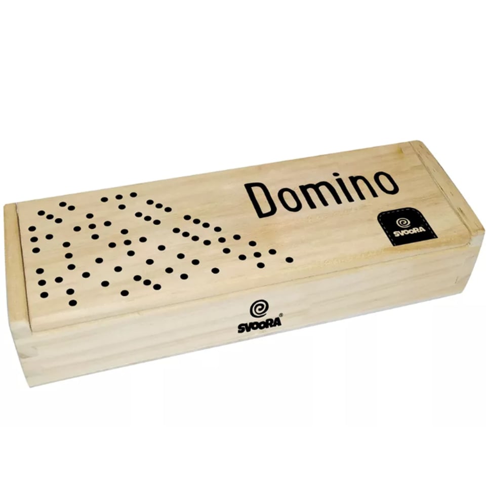 Svoora Houten Domino in Kistje 19 Cm 6+