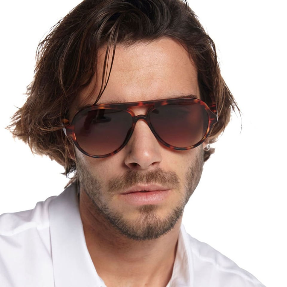 Zonnebril ALESSIO Aviator Classic Havana OK021-CH