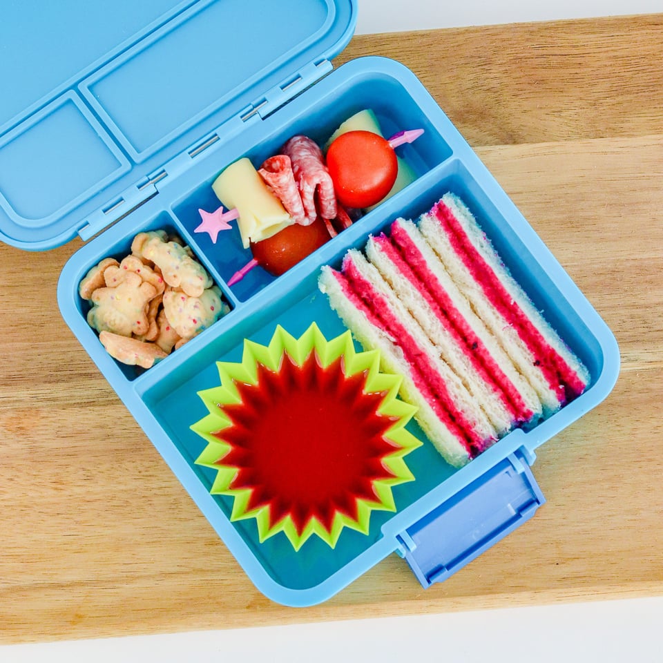 Montii Bento 3 Lunchbox Coastal / Superhero - Blauw