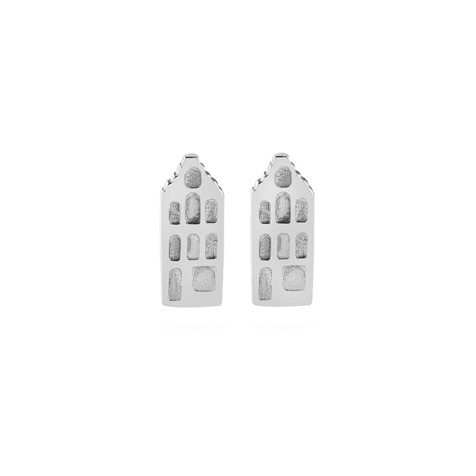 Amsterdam Canal House Silver 2.0 Stud Earrings