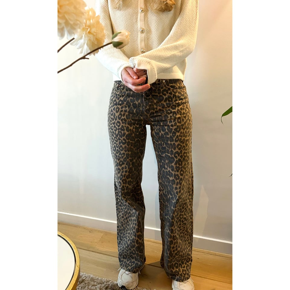 Leopard Jeans - Stretch Wide leg xx