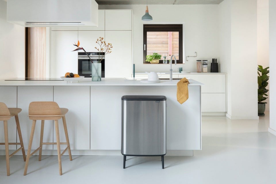 Brabantia Bo Touch Bin Afvalemmer High 60 Liter Matt Steel Fingerprint Proof