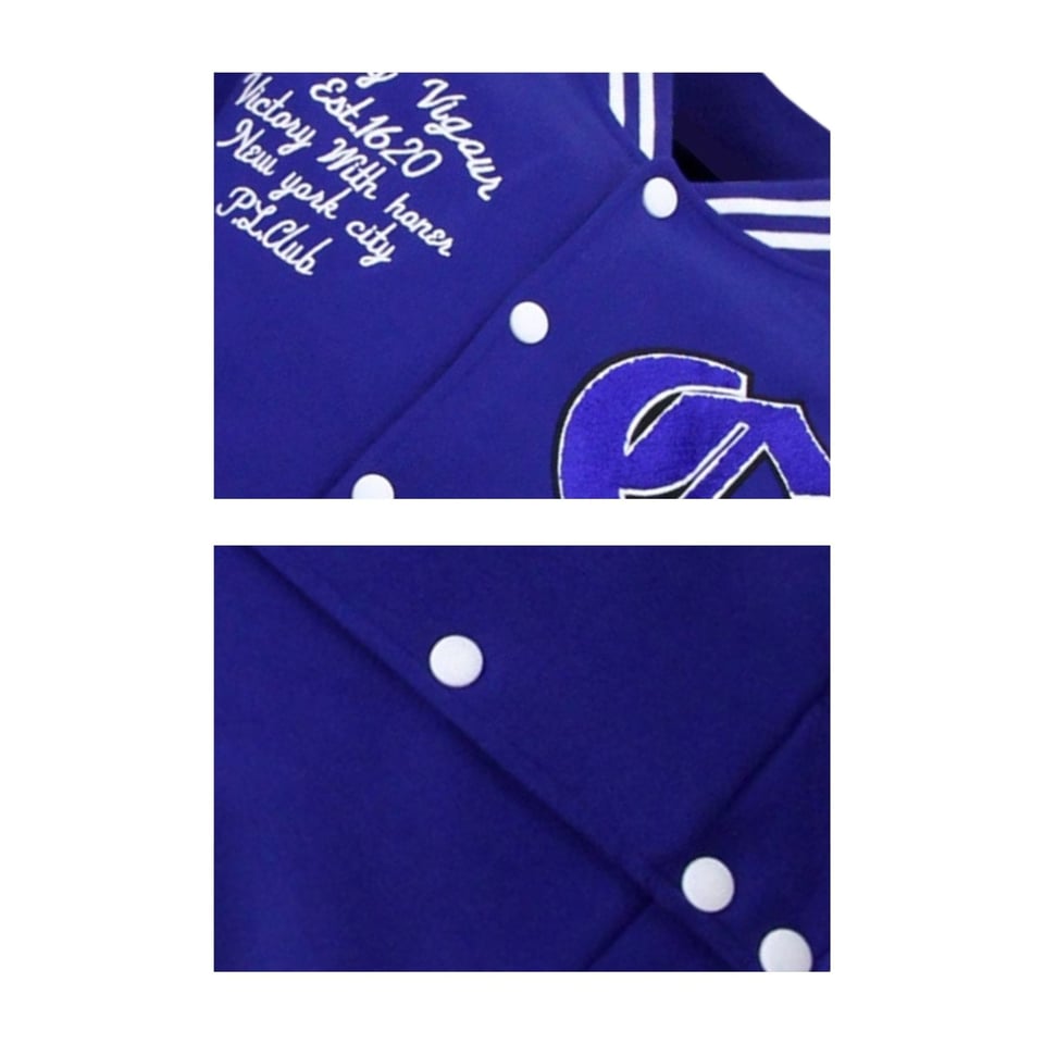 College Jacket Heren - 7792 - Blauw