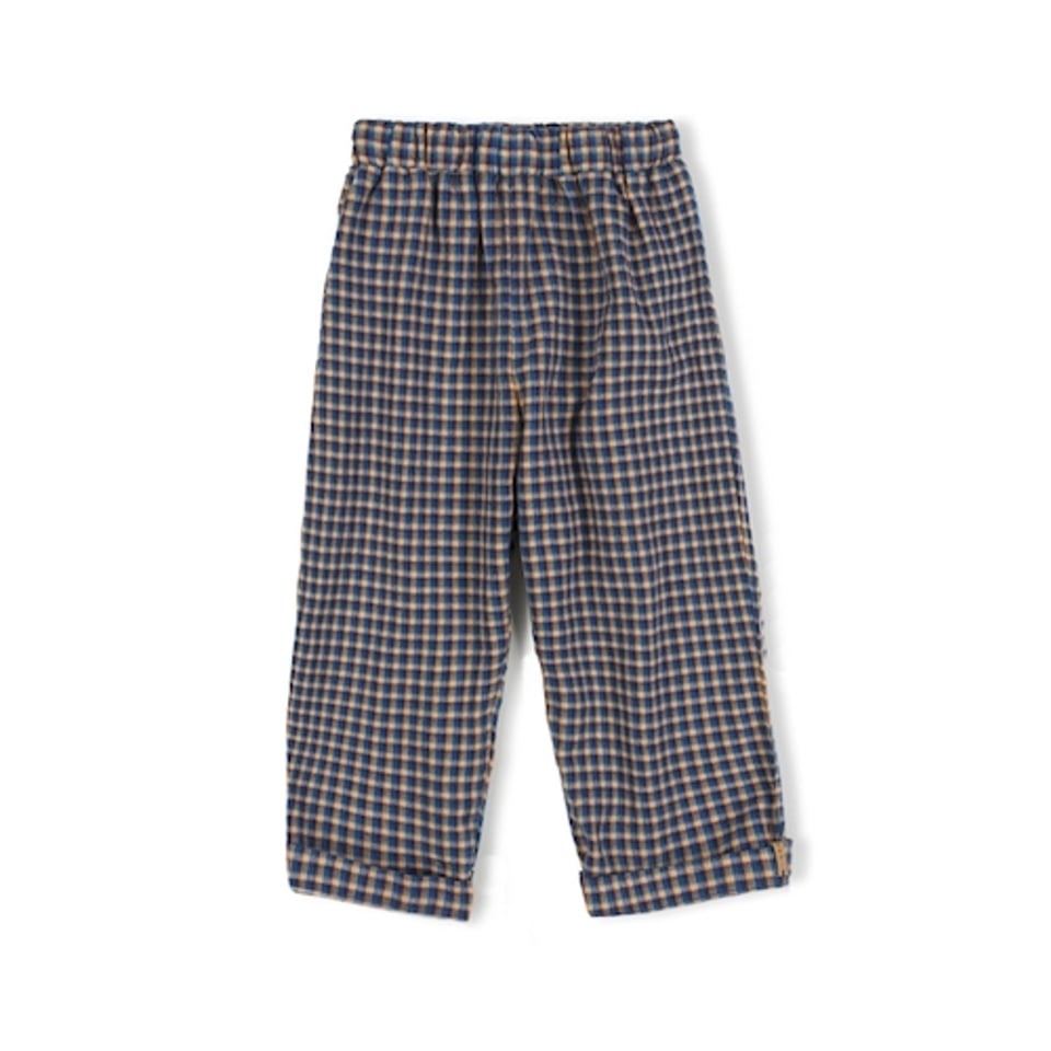 Nixnut Stic Pants Indigo Checkered - Maat: 110 | Peddler