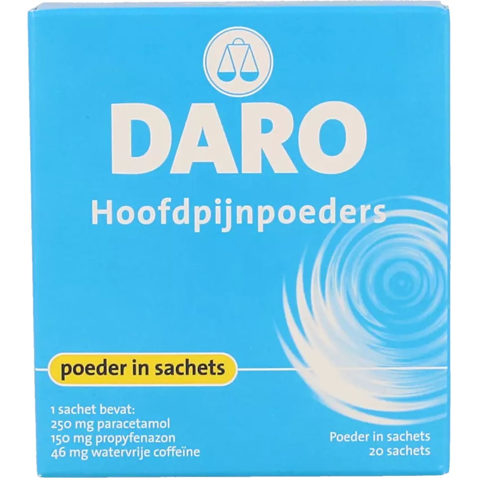 Daro Hoofdpijnpoeders Sachets 20st 20