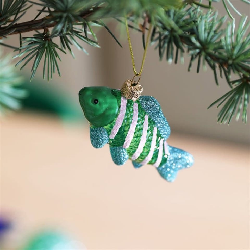 Kerstbal Vis Guppy Groen