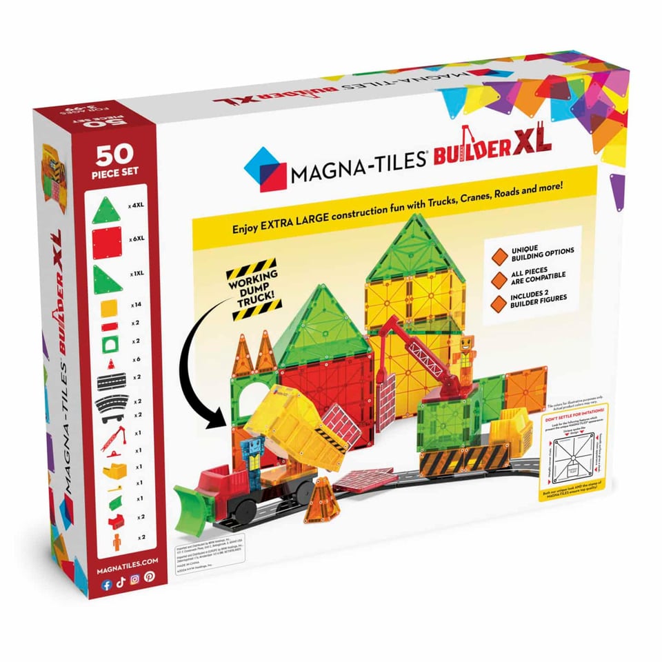 Magna-Tiles Builder XL 50-Pcs