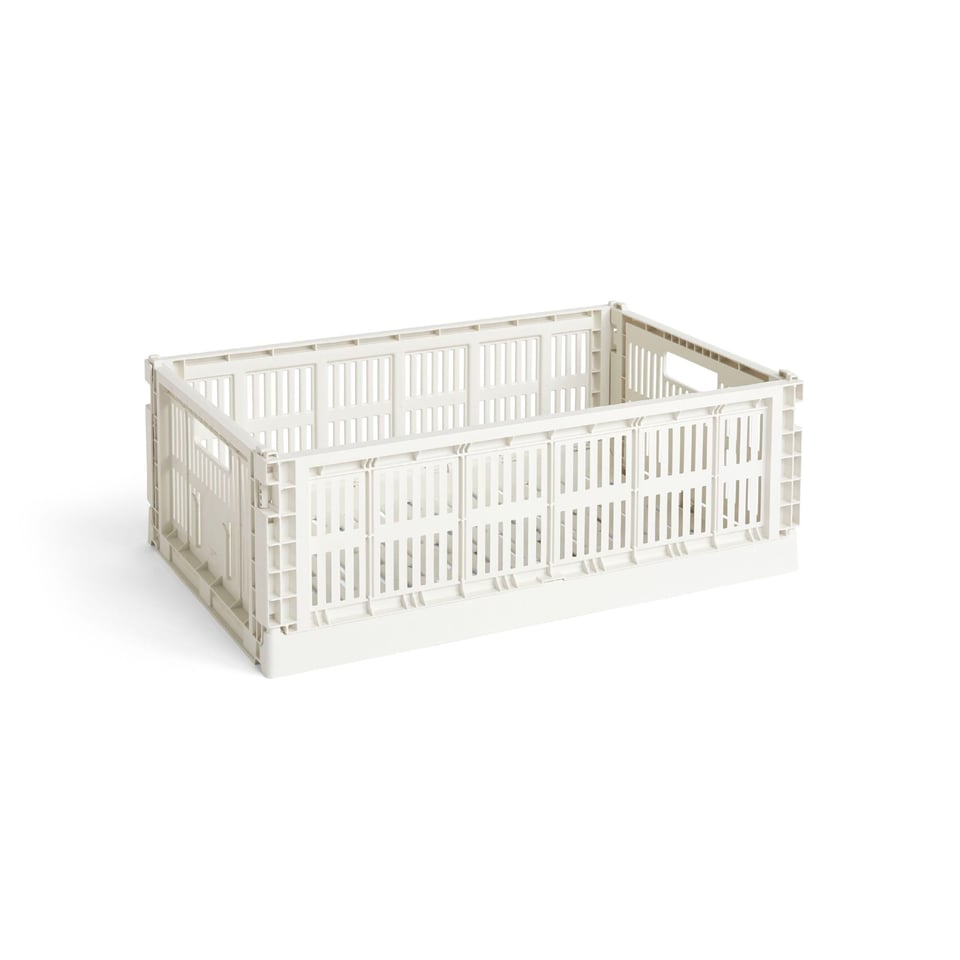 HAY Colour Crate Klap- en Stapelkrat L Gebroken Wit
