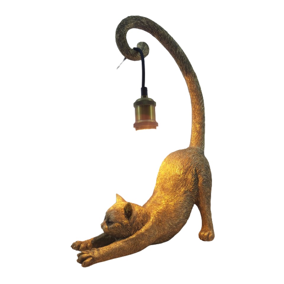Poeslamp Goud