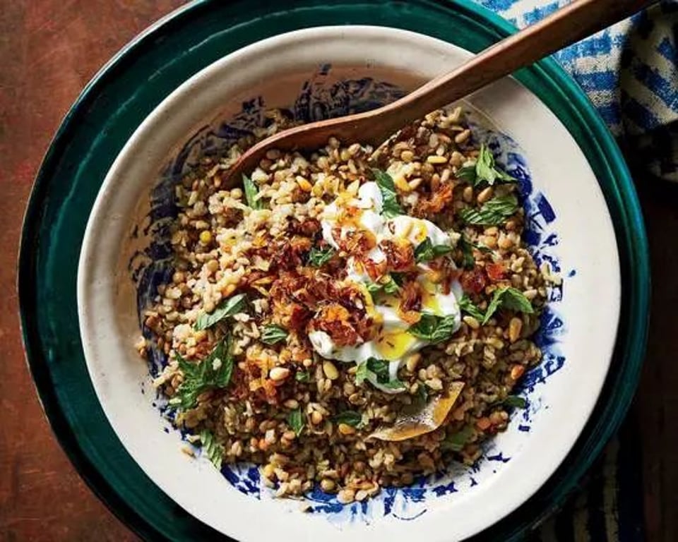 Moujadara - Brown Rice + Lentils