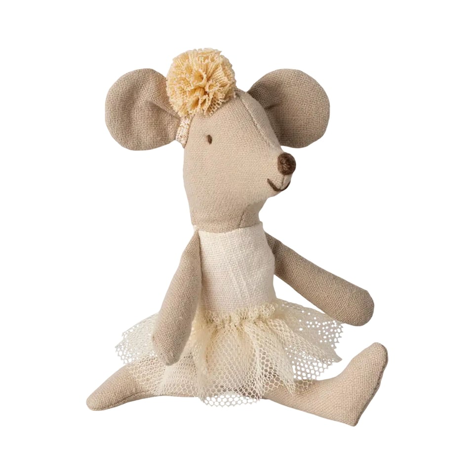 Maileg Ballerina Mouse, Little Sister - Off White