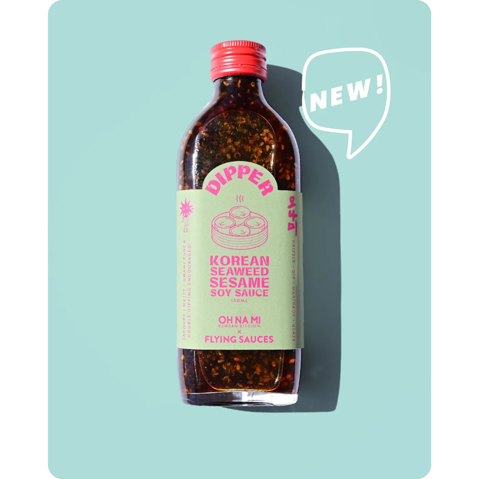 KOREAN DIPPER WITH SEAWEED SESAME SOY SAUCE - Oh Na Mi + Flying Sauces ( 200ml)