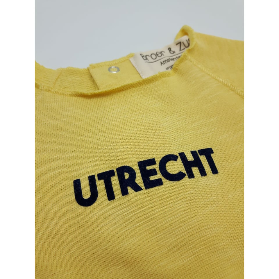 Broer & Zus Utrecht Babypakje 6m Banaangeel & Marineblauw