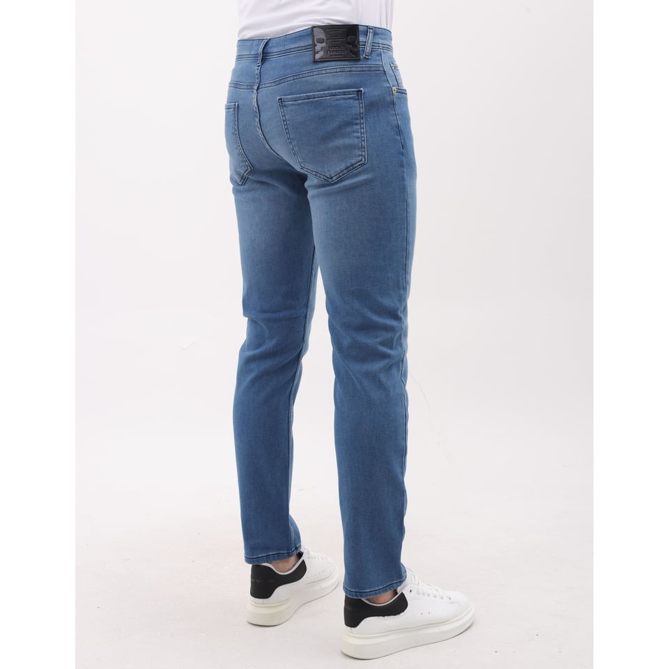 Jeans Heren - Regular Fit - Stretch Broek Heren - MM-R-06 - Blauw