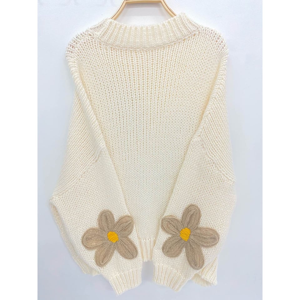 Ecru Cream - Flora knitted Pull