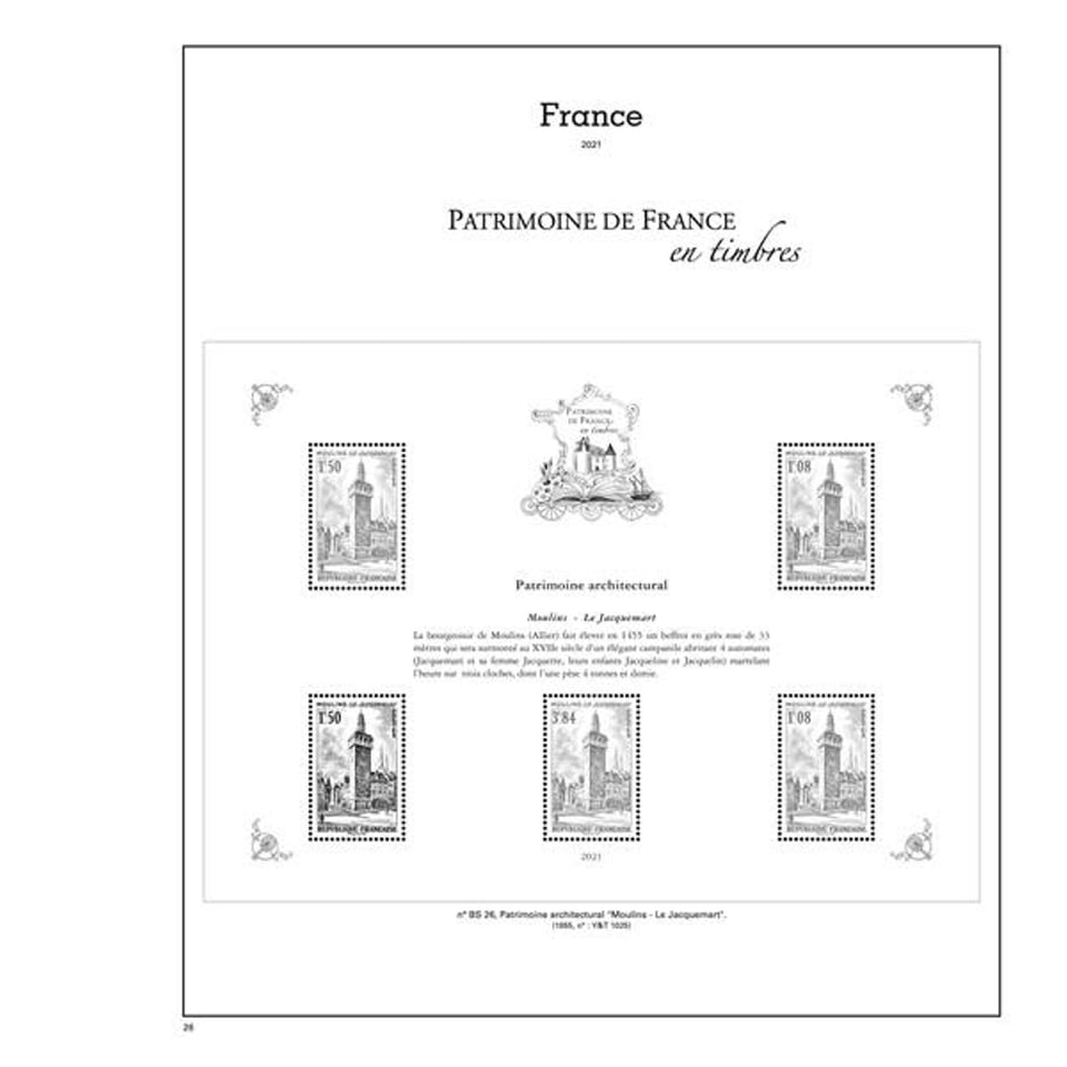 Patrimoine De France en Timbres SC - 2021