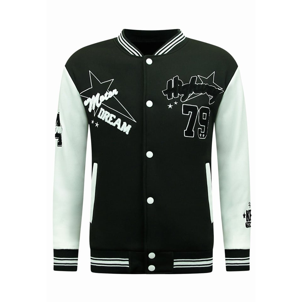 Varsity Vest Heren - Baseball Jas - 903 - Zwart