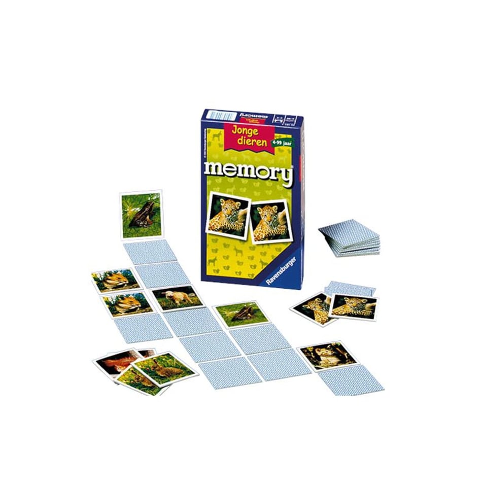 Spel Memory Jonge Dieren Pocket