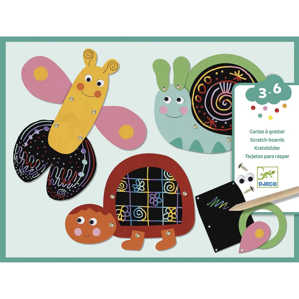 Djeco Scratch Cards Scratch the Funny Animals 3-6 Jaar