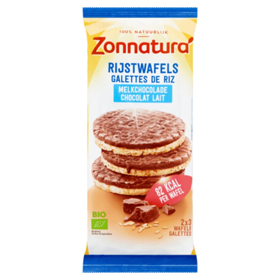 Zonnatura Rijstwafel Melk Chocolade Bio