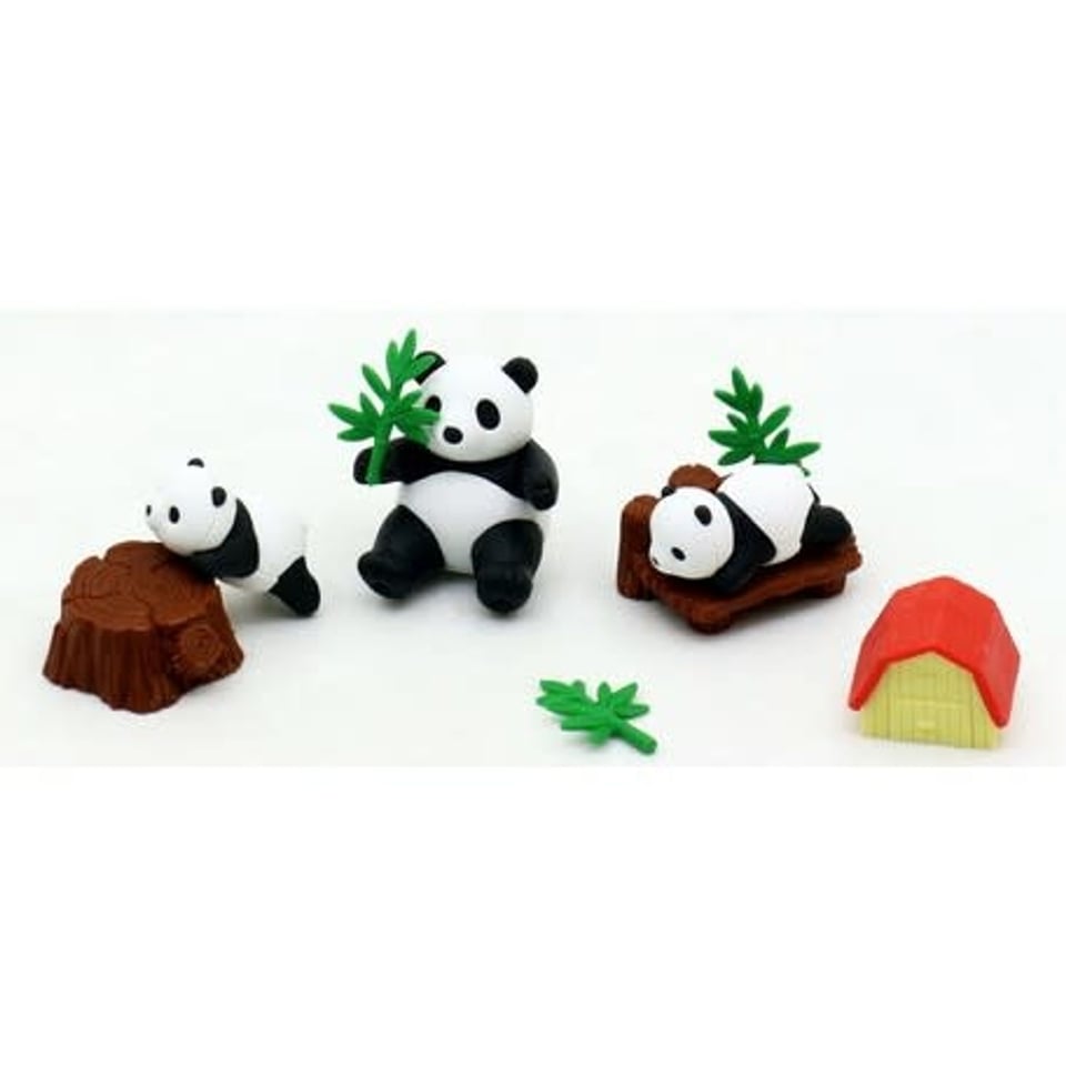 Iwako Puzzle Eraser Panda Family Set 3+