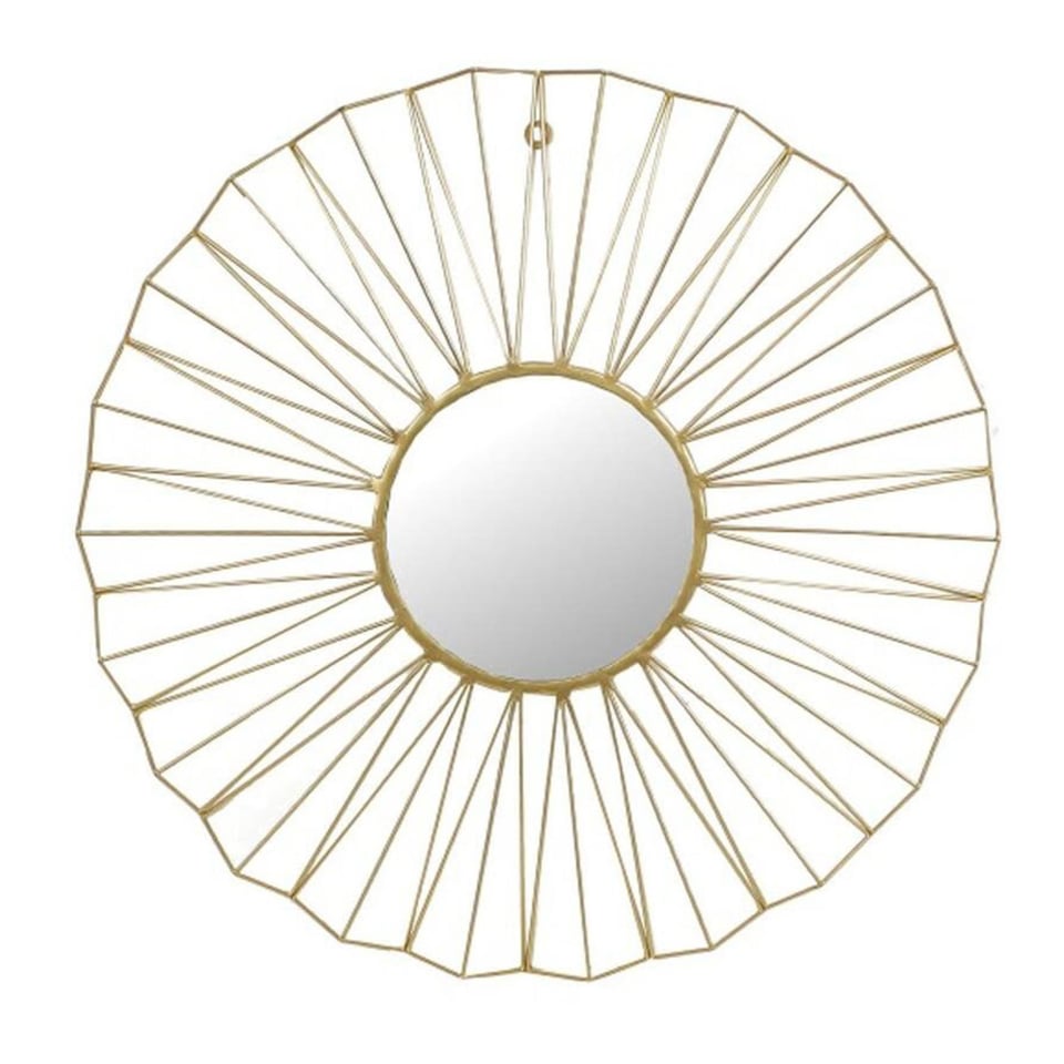 Spiegel Zon Goud Metaal Diameter 66cm