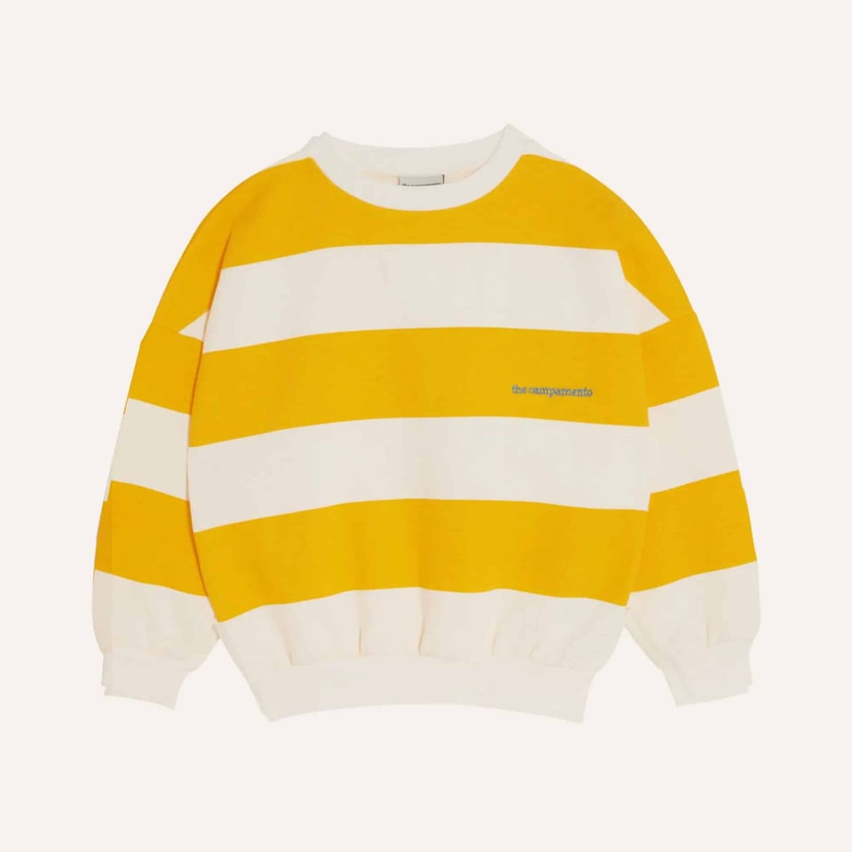 The Campamento Yellow Stripes Oversized Kids Sweatshirt