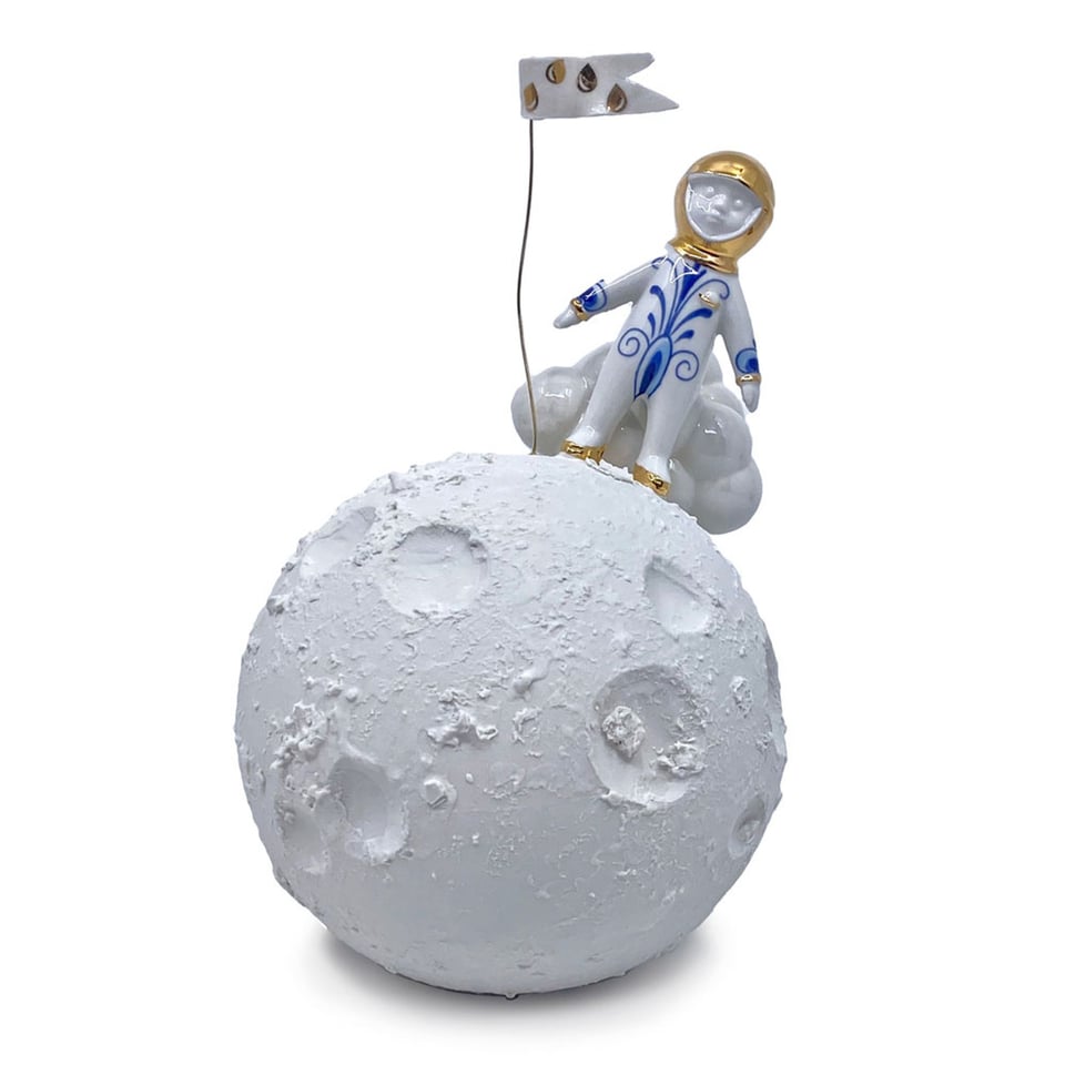 Walking on the Moon Jongetje 23cm - Gewicht : 20cm