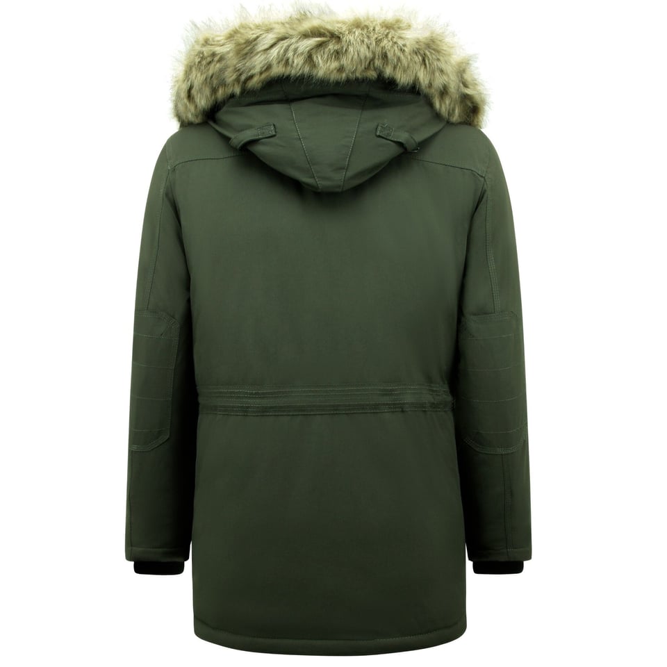 Parka Jas Heren Met Bontkraag - Groen