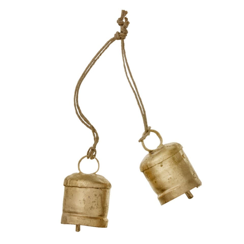 Bungalow KERST Set Van 2 Gouden Belletjes Anjali
