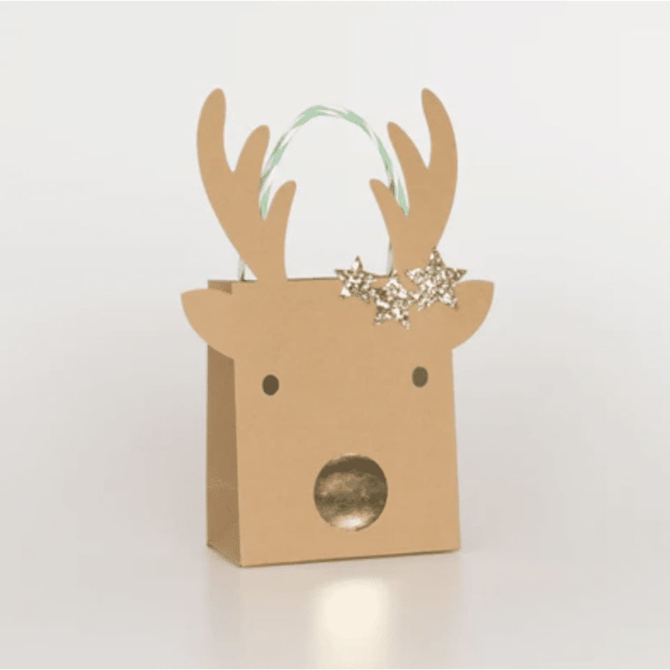 Meri Meri Small Reindeer With Stars Gift Bags