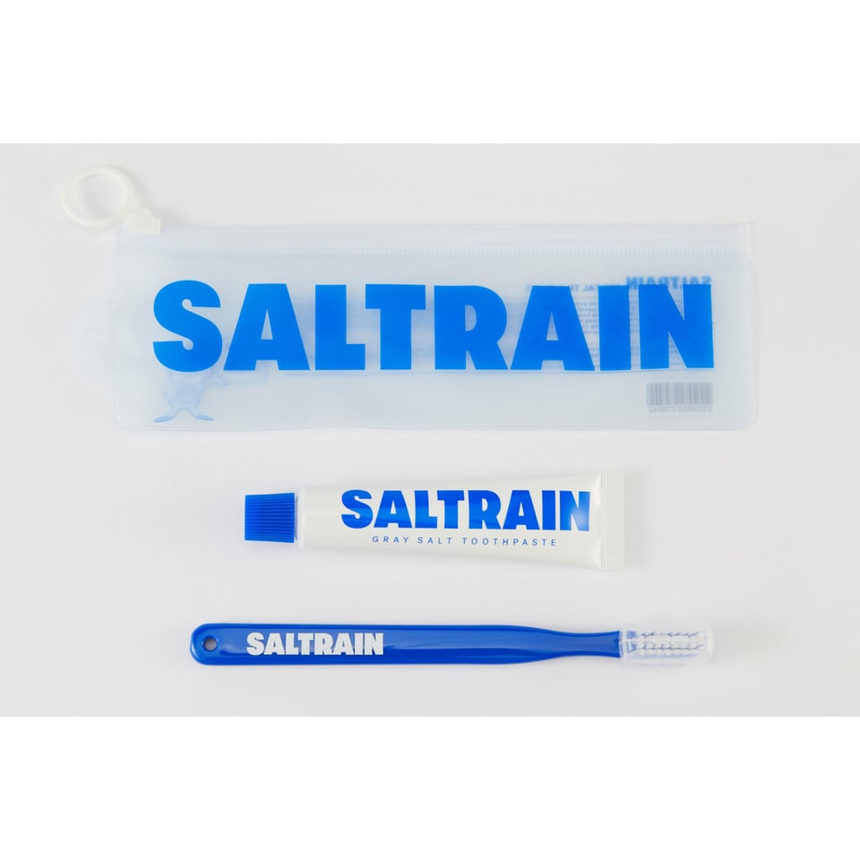 Travel Kit Blue - Gray Salt Toothpaste