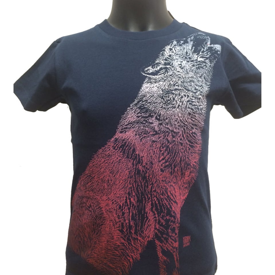 Huilende Wolf T-Shirt - Recycled