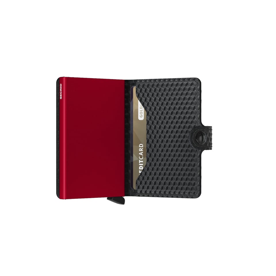 Secrid Miniwallet cubic black - red