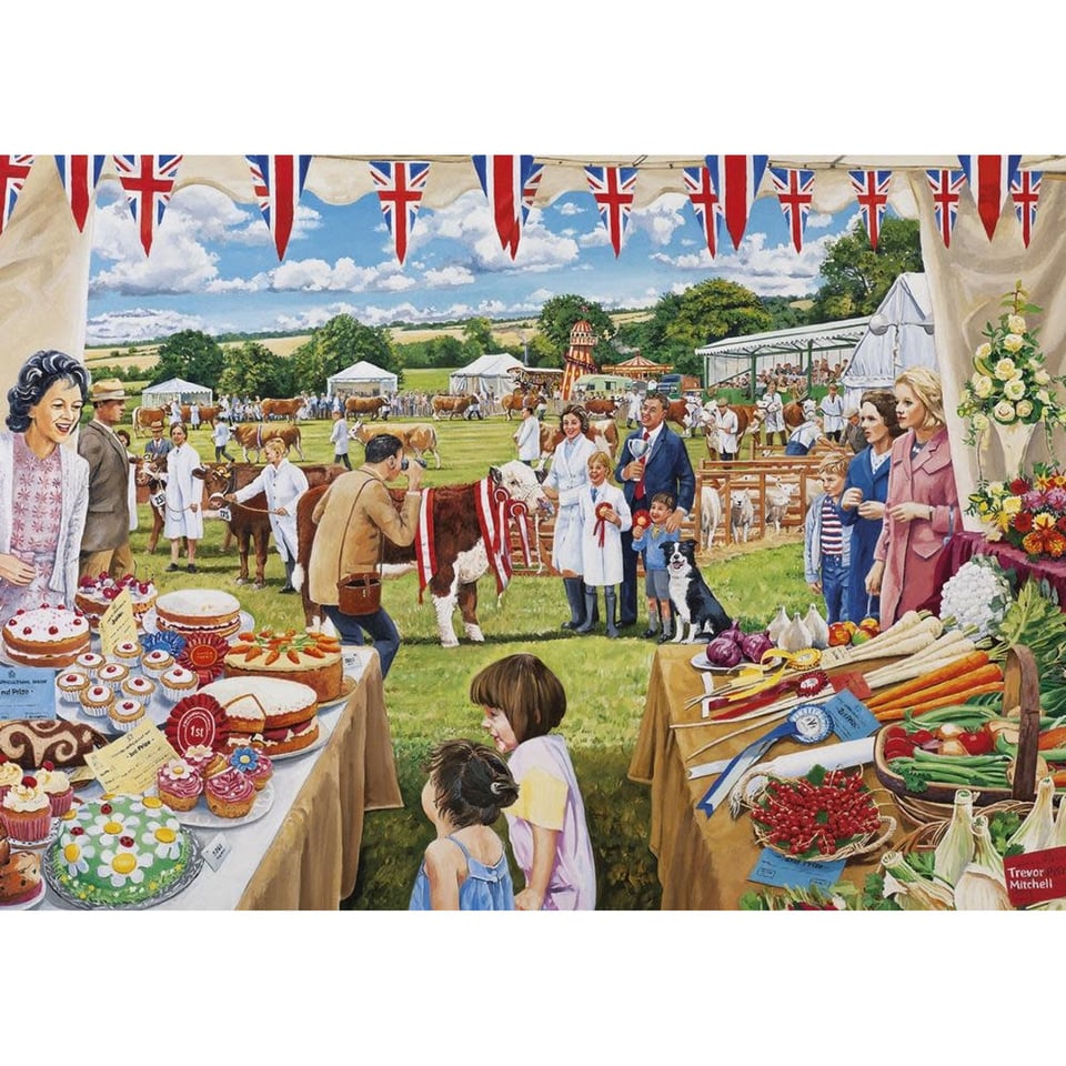 Gibsons Puzzle Trevor Mitchell The Farmer's Round 4 X 500 Pieces