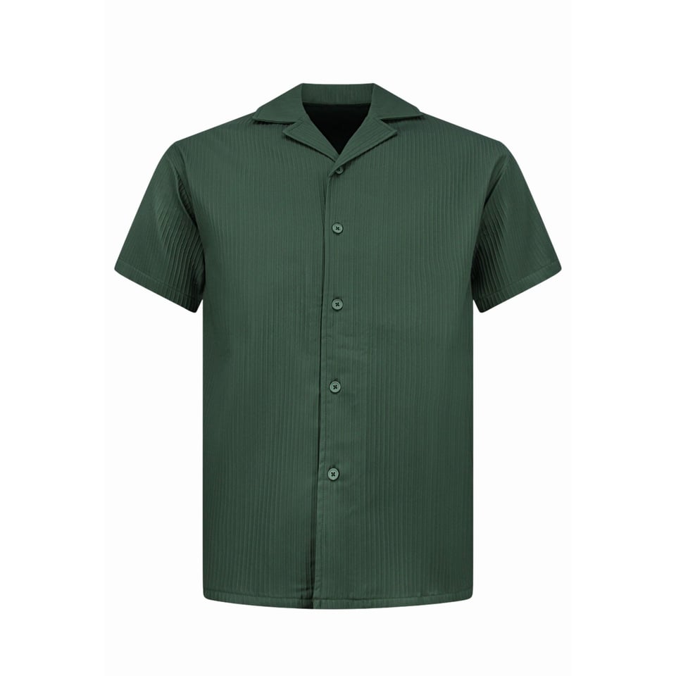 Zomerset Heren - Ribbed Oversized Shirt - Shorts Heren / Oversized T Shirt Heren - Twinset - F-919 - Groen