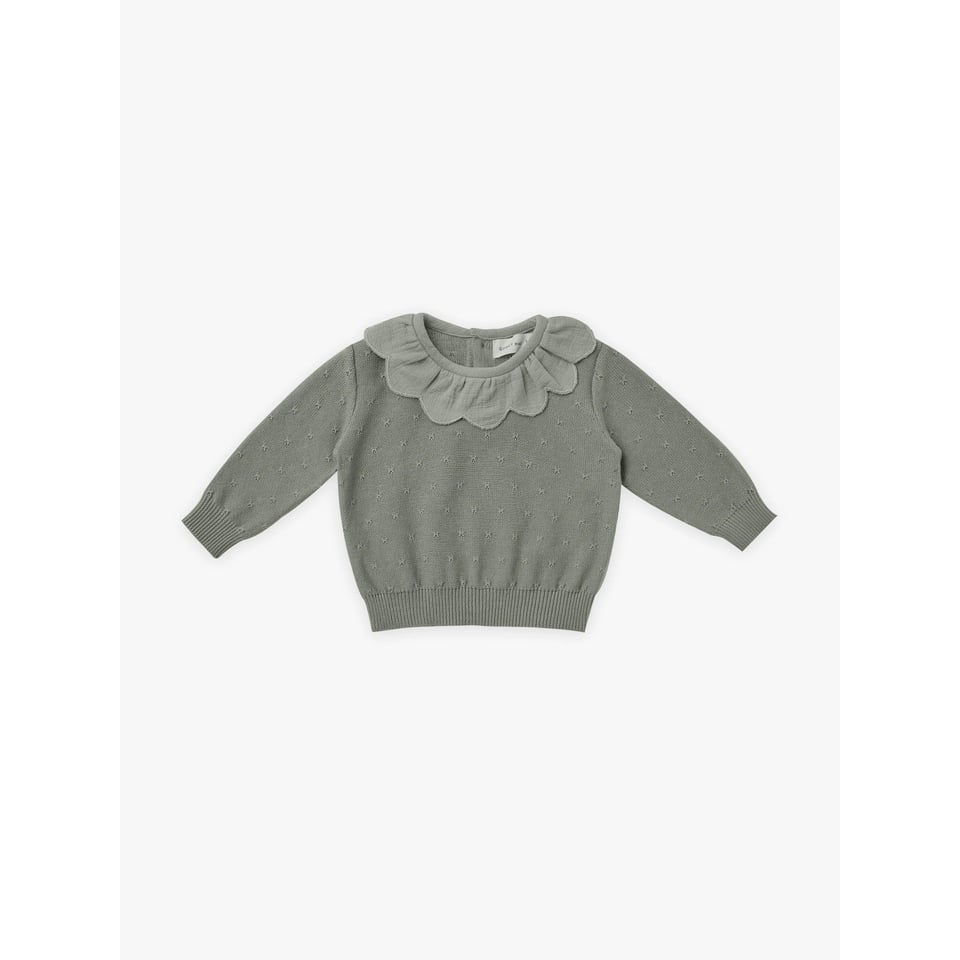 Petal Knit Sweater - Basil