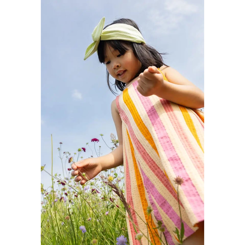 Sproet & Sprout Sleeveless Dress Stripes Nectarine