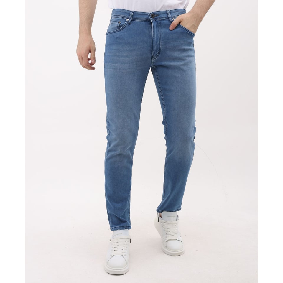 Jeans Heren - Regular Fit - Stretch Broek Heren - MM-R-06 - Blauw