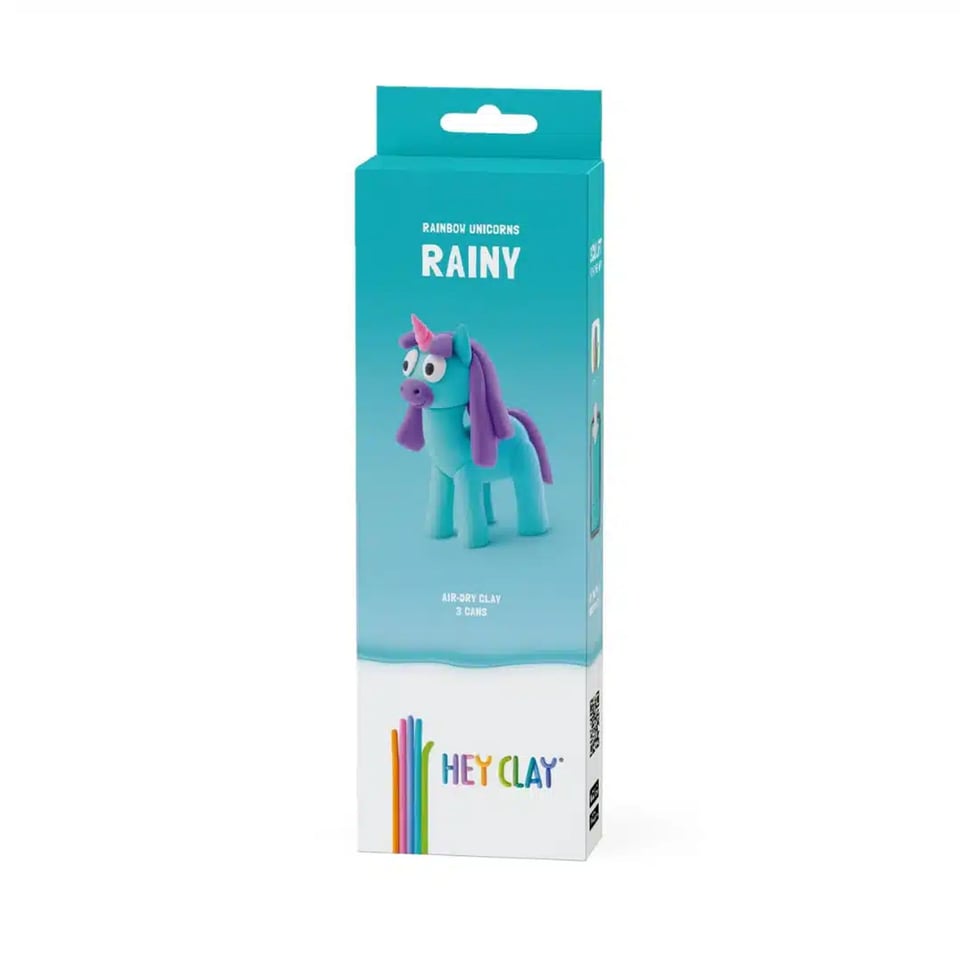 Hey Clay Boetseerklei Rainbow Unicorn- Rainy 3 Kleuren