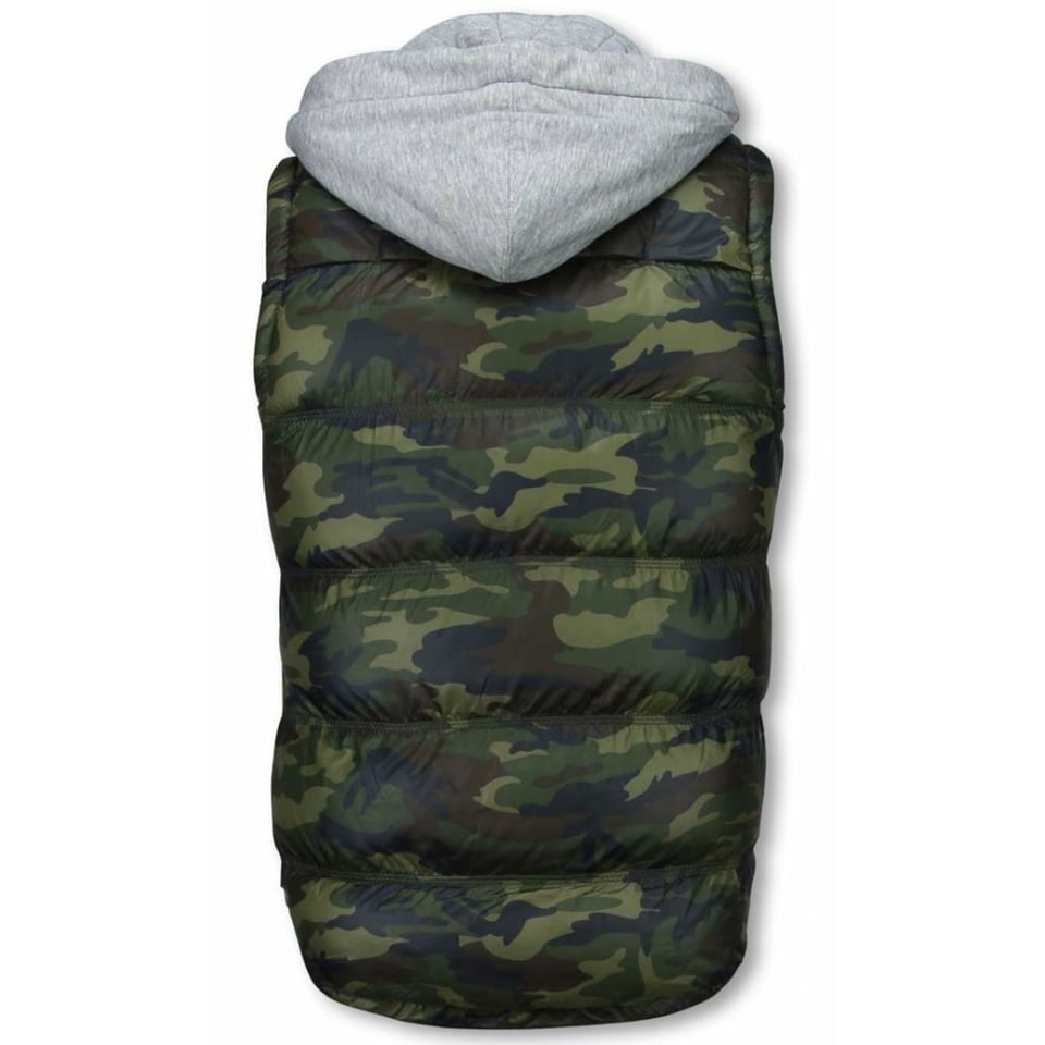 Bodywarmer Heren - Camouflage Vest Capuchon