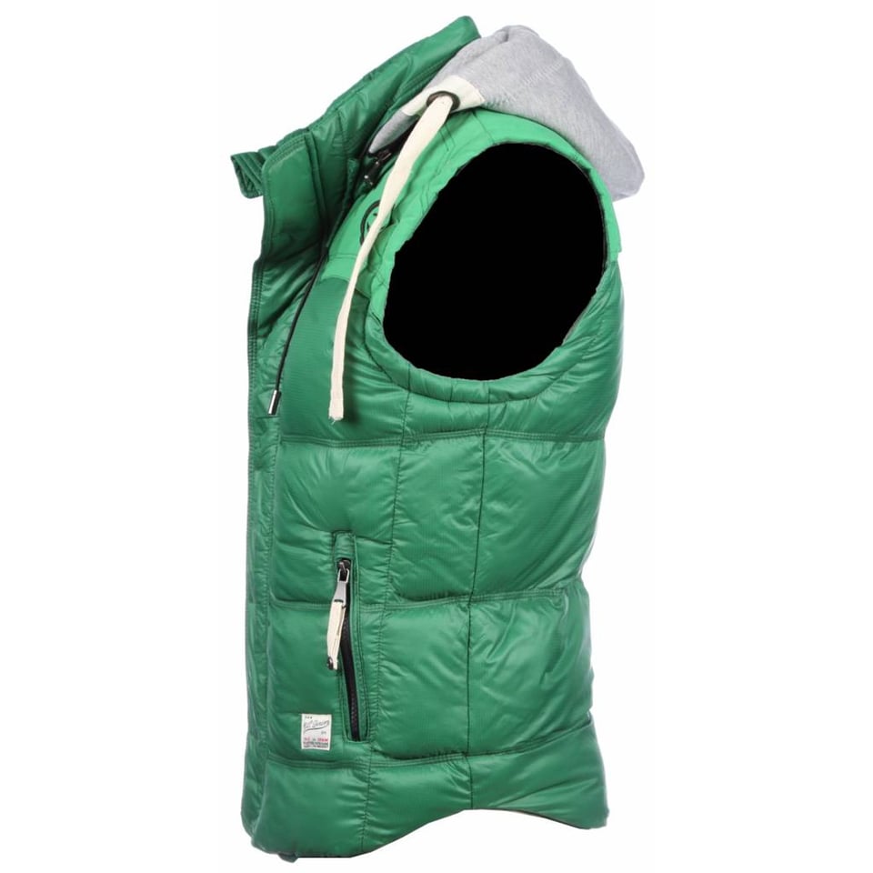 Bodywarmer Groen Met Capuchon