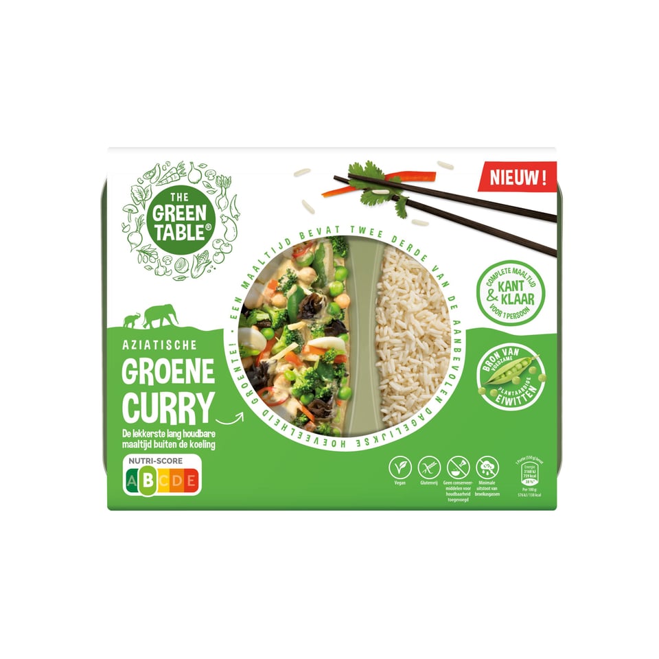 The Green Table Aziatische Groene Curry 550g